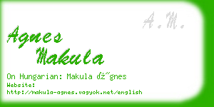 agnes makula business card